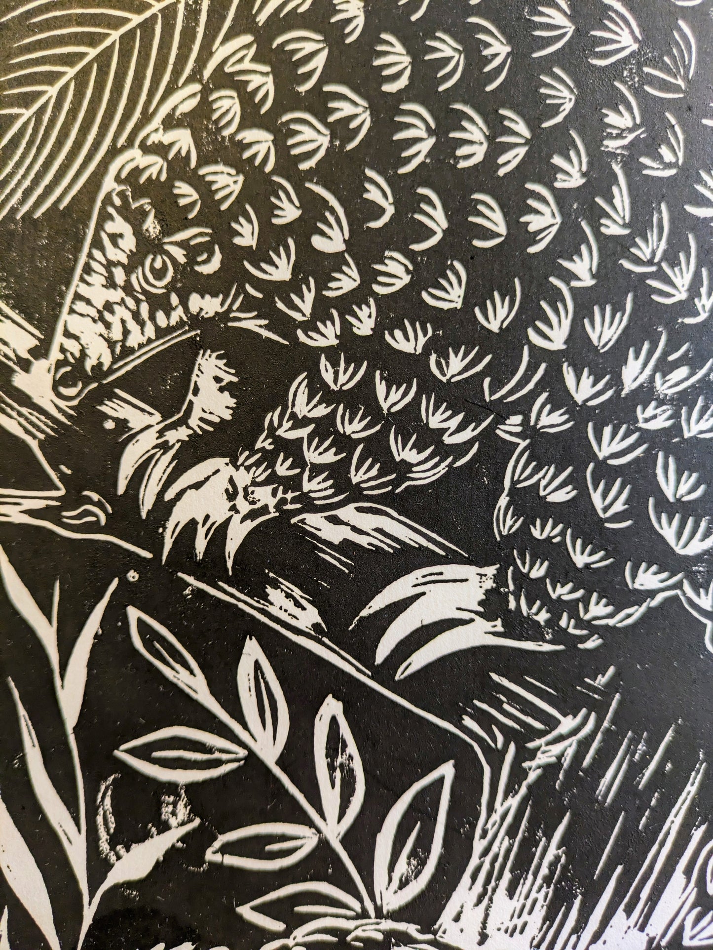 Tree Pangolin linoprint (Original, hand-printed)